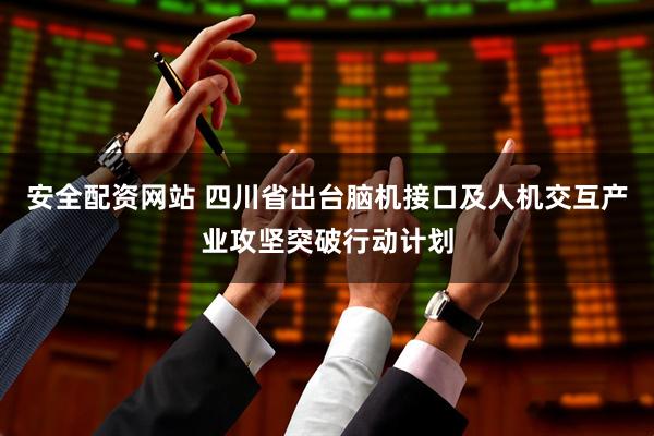 安全配资网站 四川省出台脑机接口及人机交互产业攻坚突破行动计划